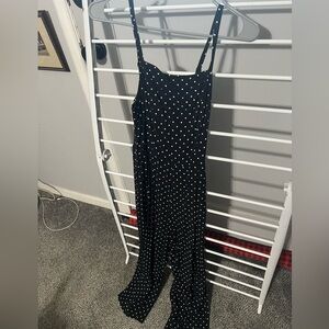 Old Navy Black and White Polka Dot Jumpsuit